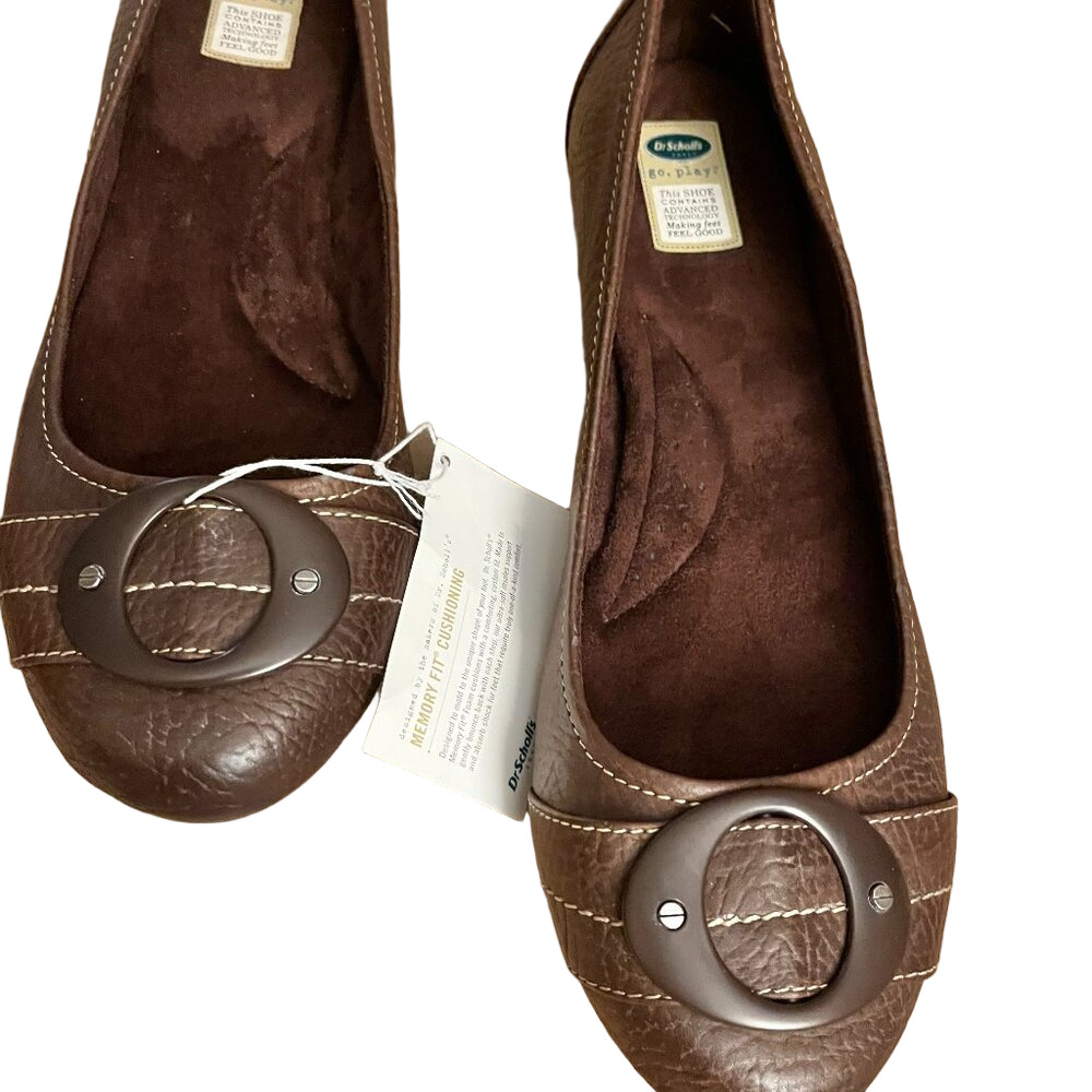 Dr. Scholl's Brown Flats 11M Memory Foam Comfort NWT